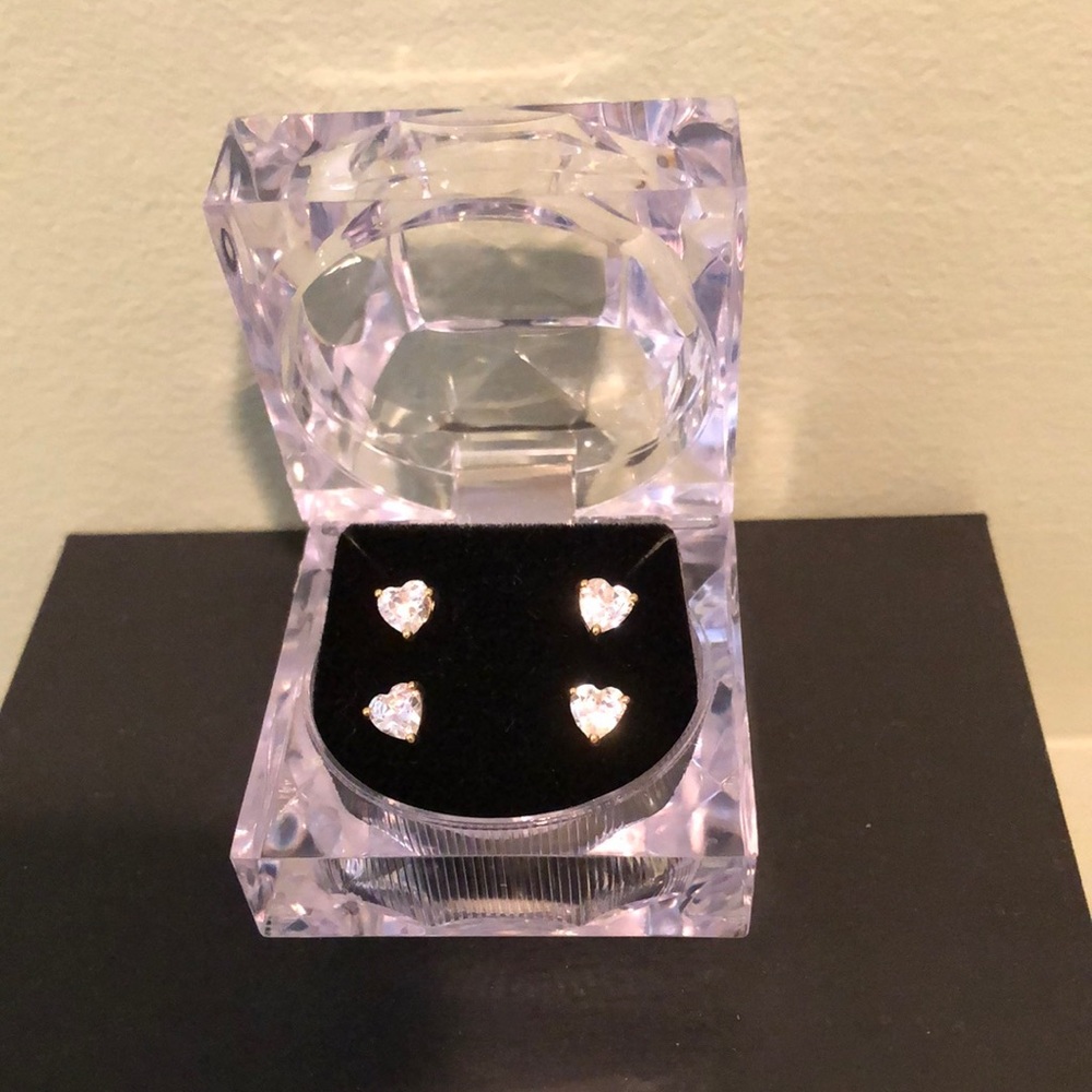Two Pairs of Heart Stud Earrings New in Box! - Picture 2 of 10